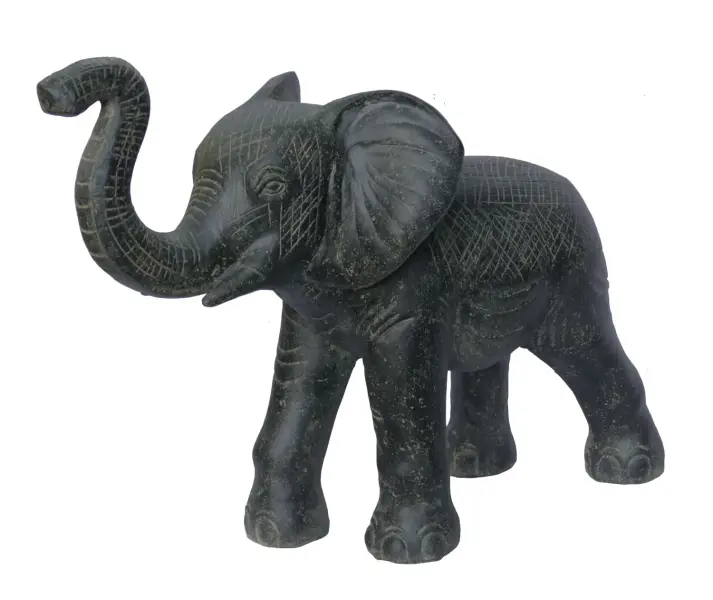 Product image of the product “Elephant, 105 cm Length | Cast stone, handcrafted & coloured ”